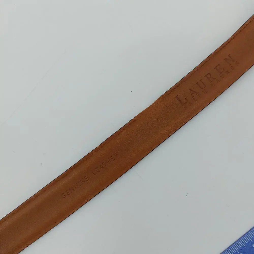 Lauren Ralph Womens Belt Small Brown Leather Grandmacore